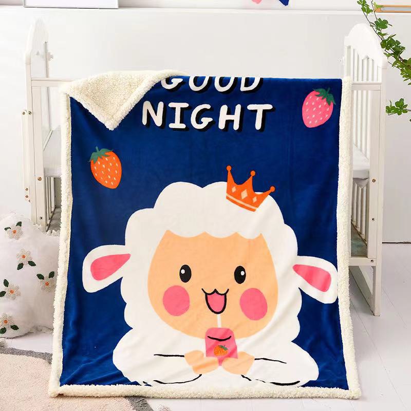 Chăn lông cừu trẻ em 2 lớp loại dày cho bé nhiều mẫu, chăn cho bé đi học đến trường Size 1m4 x 1m siêu ấm mẫu mới 2022I