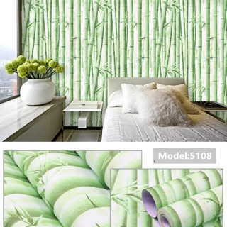 Decal dán tường hình cây tre,sẵn keo dán,khổ 45cm dài 9m