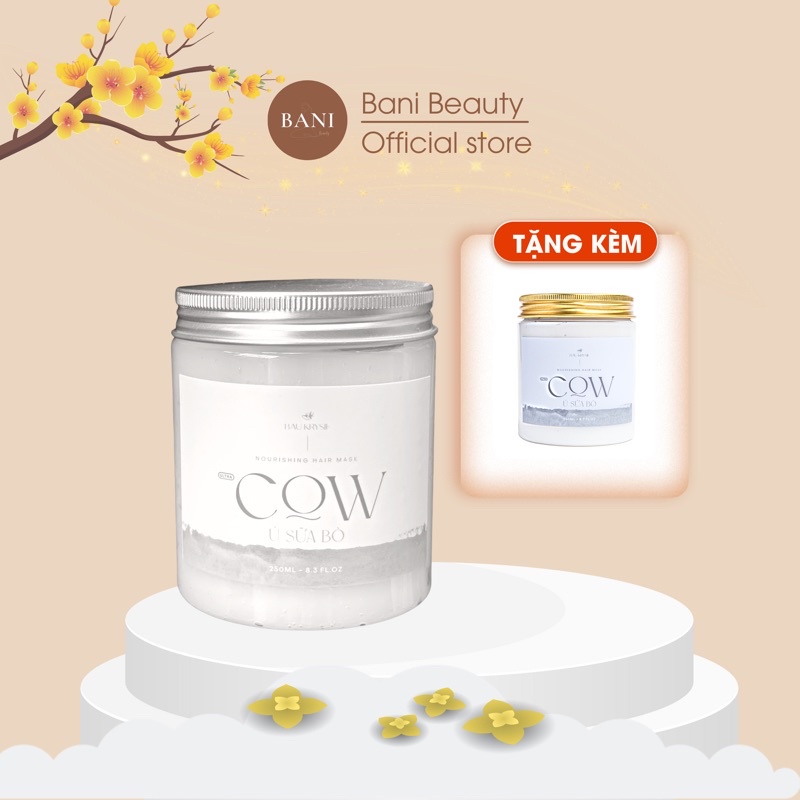 [Mua 1 Tặng 1] Cow Hair Mask - Ủ Tóc Sữa Bò Dưỡng Tóc Bóng Mượt