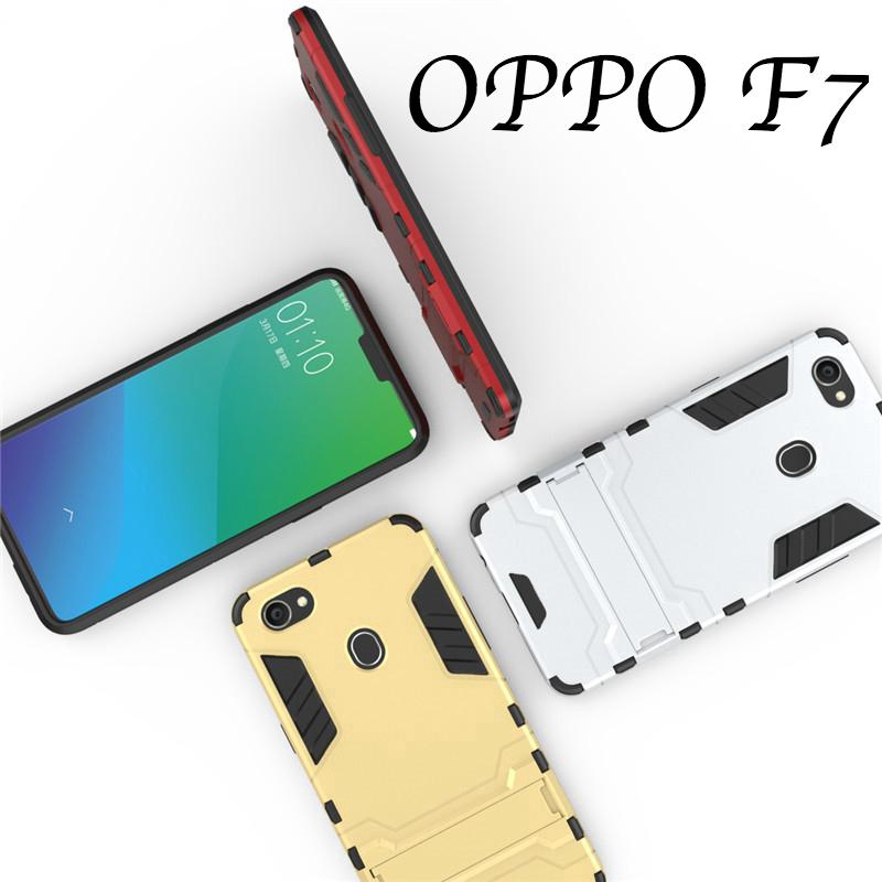 For OPPO F7 Case Hybrid Silicone iron Man Armor