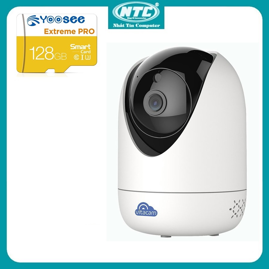 Camera IP Wifi Vitacam C1290 Pro 3.0MP FullHD+ 1536P hồng ngoại ban đêm, góc quan sát siêu rộng (Trắng)