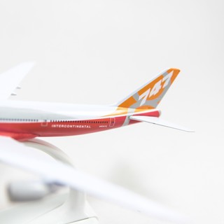 Mô hình máy bay Intercontinental Boeing B747 Orange 20cm Everfly