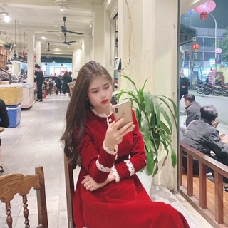 Váy nhung tiểu thư❤️