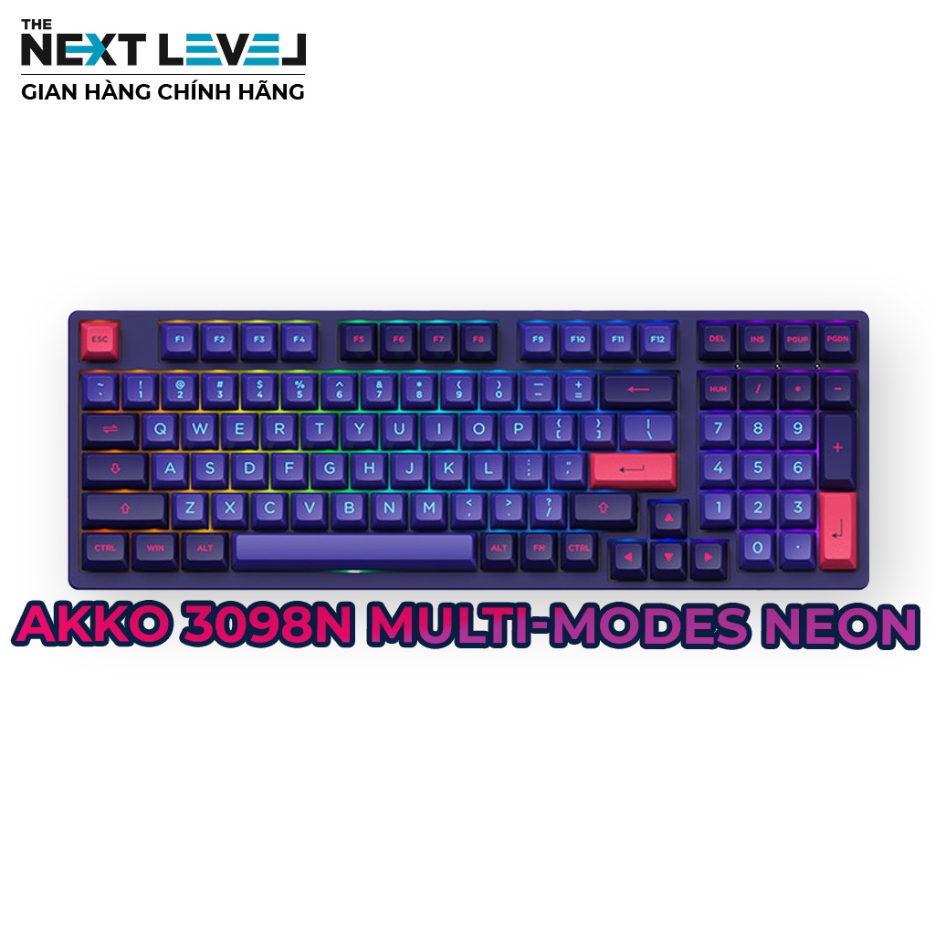 Bàn Phím Cơ AKKO 3098N Multi-modes NEON TTC ACE Switch, kết nối nhiều chế độ - THE NEXT LEVEL - Bảo Hành Chính Hãng