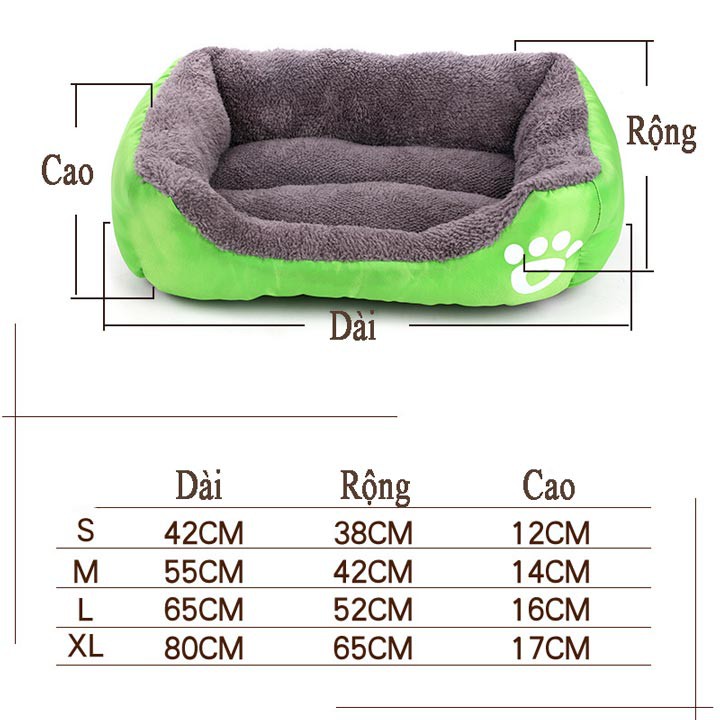 Đệm vải lông chân chó cho chó mèo - CutePets Phụ kiện thú cưng Pet shop Hà Nội