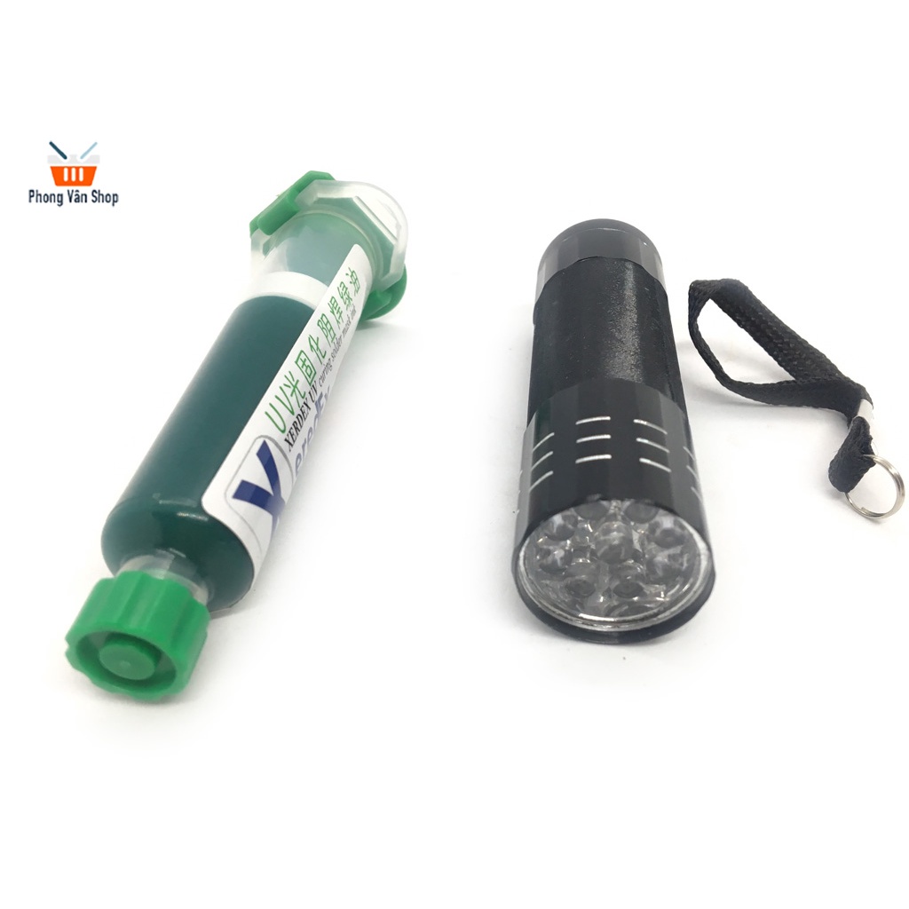 Keo UV xanh - phủ mạch PCB - Sơn xanh cách điện