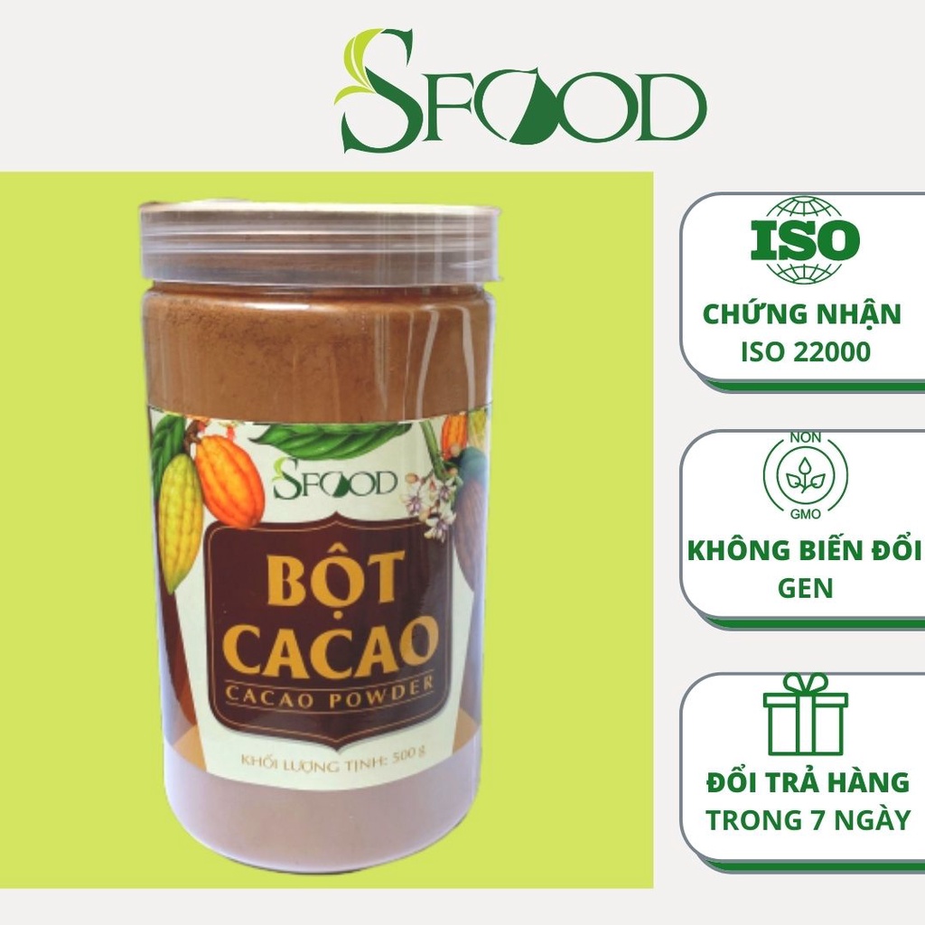 Bột cacao nguyên chất SFOOD, cacao nguyên chất