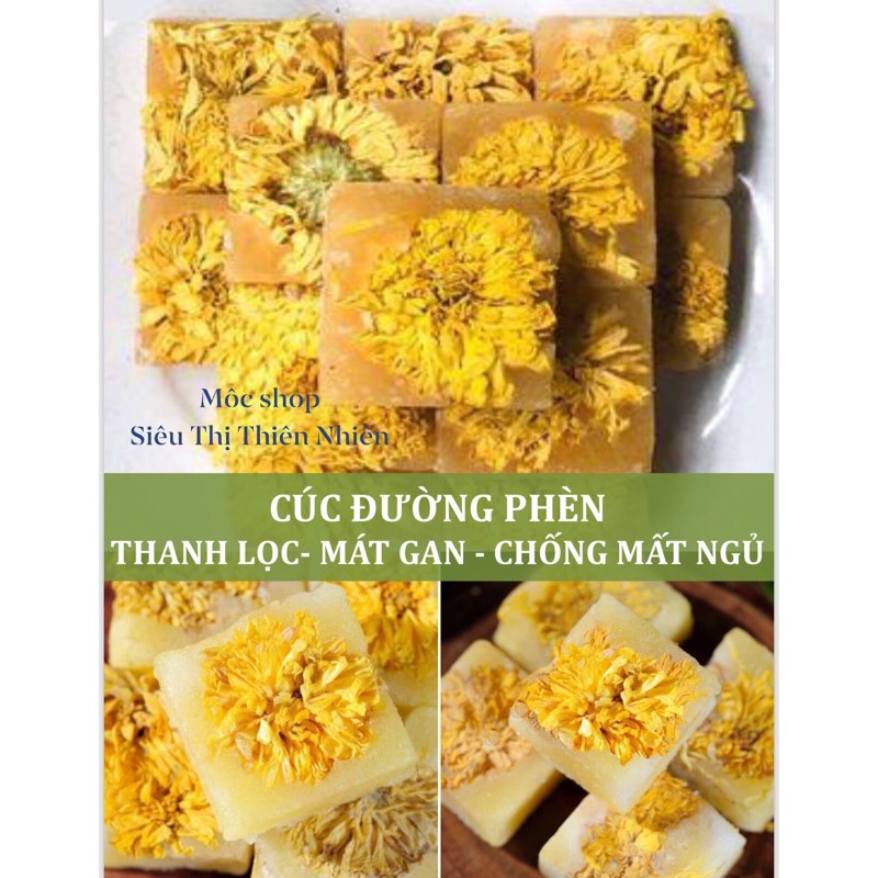 Cúc đường phèn (vị thanh mát) 1 viên hoa nổi 100% như hình