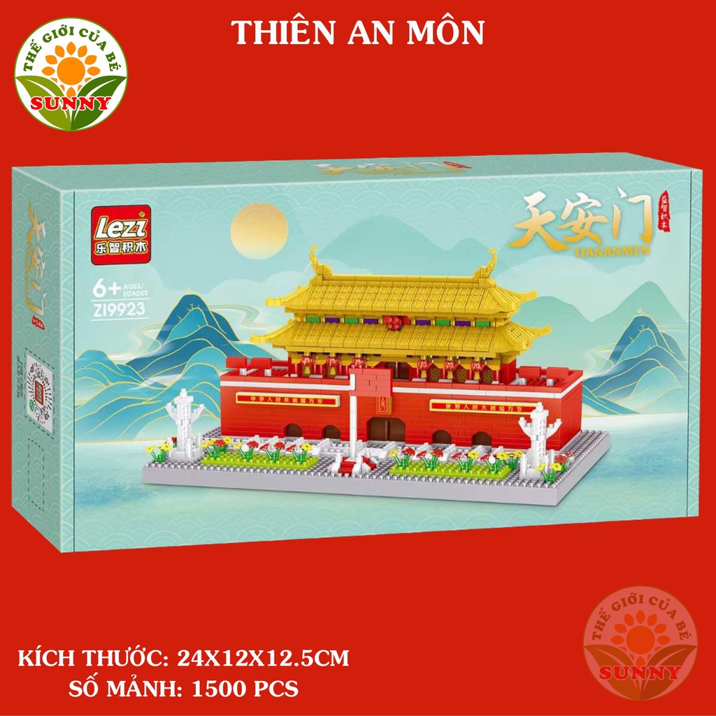 Đồ chơi lắp ráp hình quảng trường Thiên An Môn - Xếp hình cho bé rèn luyện trí thông minh - Sunny