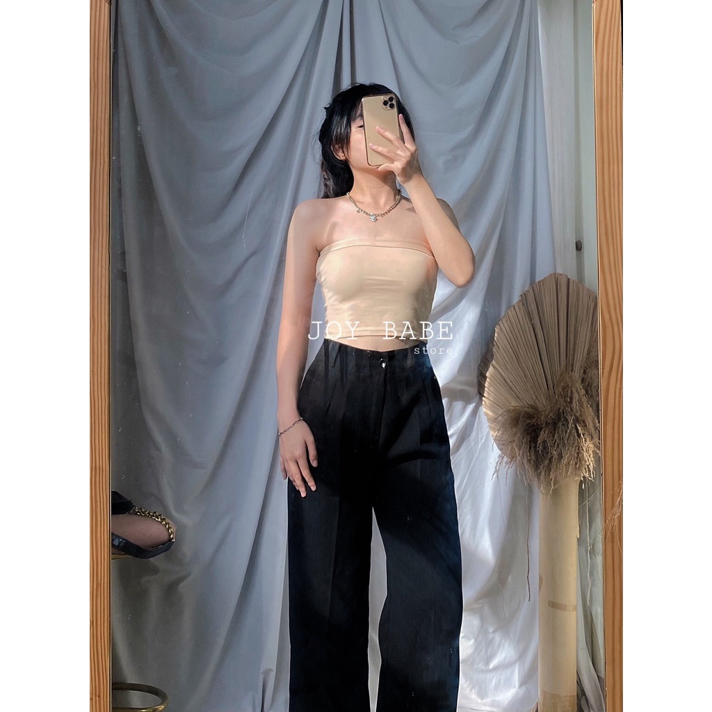 Áo ống croptop kiểu trơn Basic JOY BABE💞 áo thun quây nữ,thun xịn hack dáng co giãn 4 chiều,crop top sexy form ôm CROQ 1
