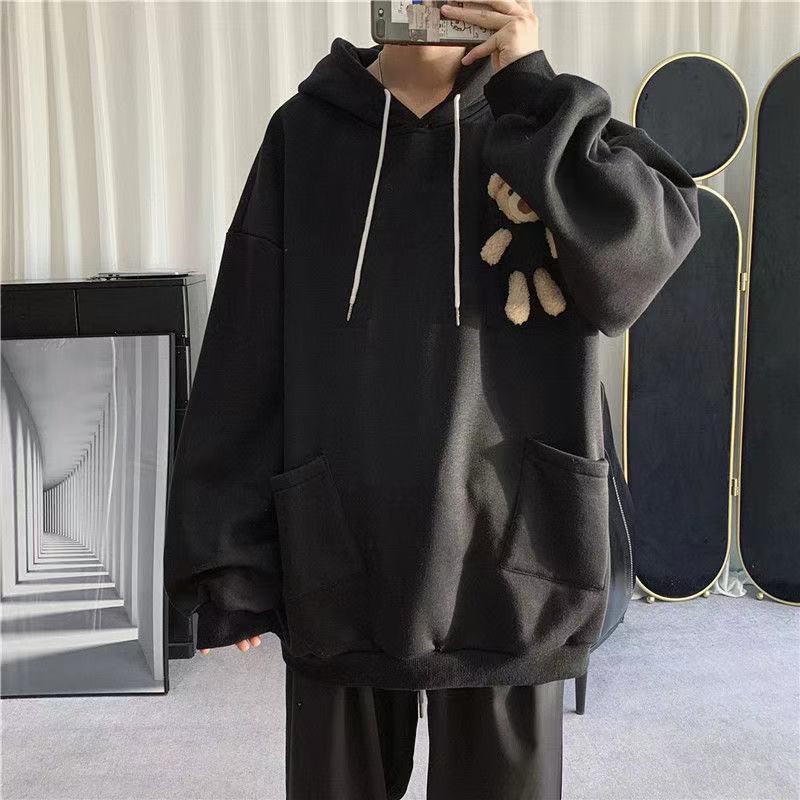 Áo Hoodie Dáng Rộng Có In Hình Gấu Thời Trang Cao Cấp Cho Nam / Nữ 27