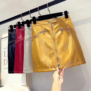 Chân Váy Da Bóng 2 Khoá Cạnh Hàng Quảng Châu_Xưởng May Quang Anh