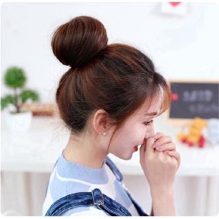 Búi tóc giả hình bánh donut dễ thương linh hoạt