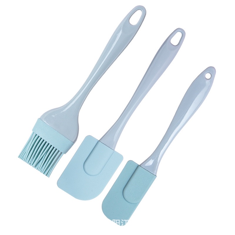Bộ 3 cọ quét dầu phới trộn bột bằng silicon ( Màu Xanh)