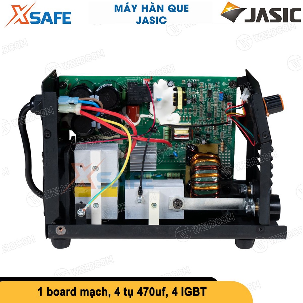 Máy hàn điện tử Jasic ZX7-200E dòng hàn 20-200A, hàn que 2.0-3.2mm, công nghệ IGBT tiết kiệm điện, dễ mồi hồ quang