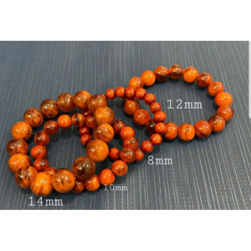Vòng tay gỗ tự nhiên nam nữ - vòng gỗ Huyết Long phong thủy trừ tà thấu quang loại 8ly 10ly 12ly