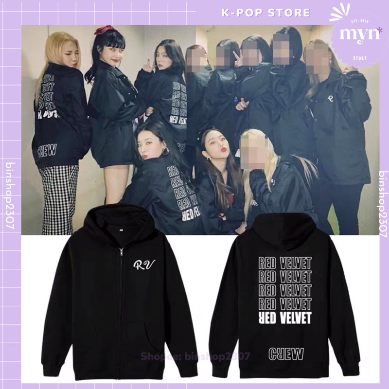 Áo Khoác Hoodie Dài Tay Red Velvet nam nữ đủ size cực đẹp