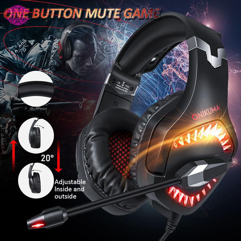 Bộ tai nghe game thủ có mic và đèn LED ONIKUMA cực ngầu