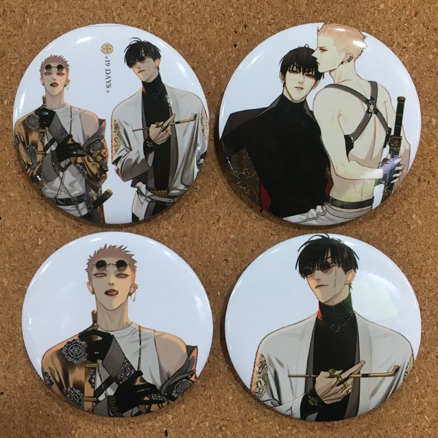 Huy hiệu IN HÌNH 19 days anime chibi dễ thương tiện lợi