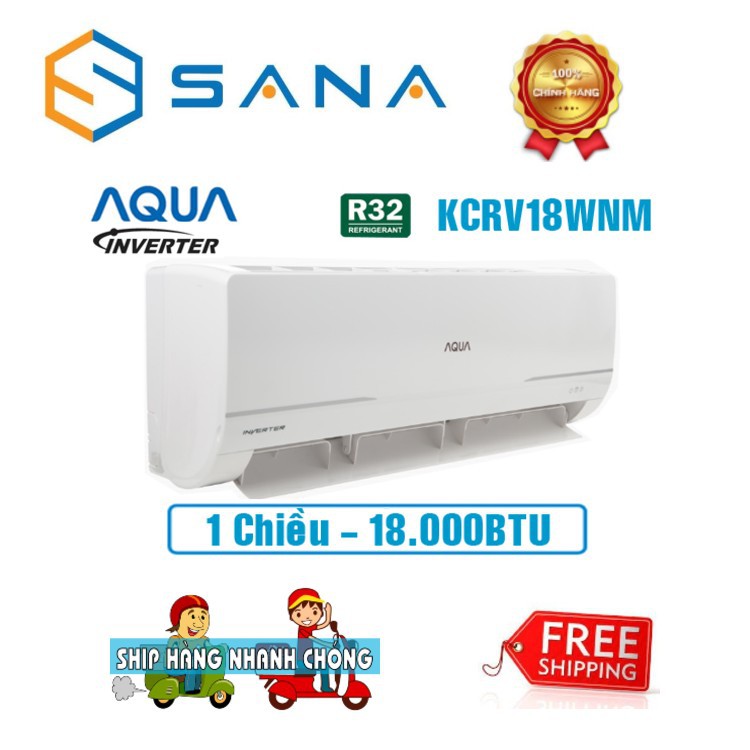 Điều hòa / máy lạnh  AQUA inverter 18000BTU 2.0hp AQA-KCRV18WNM