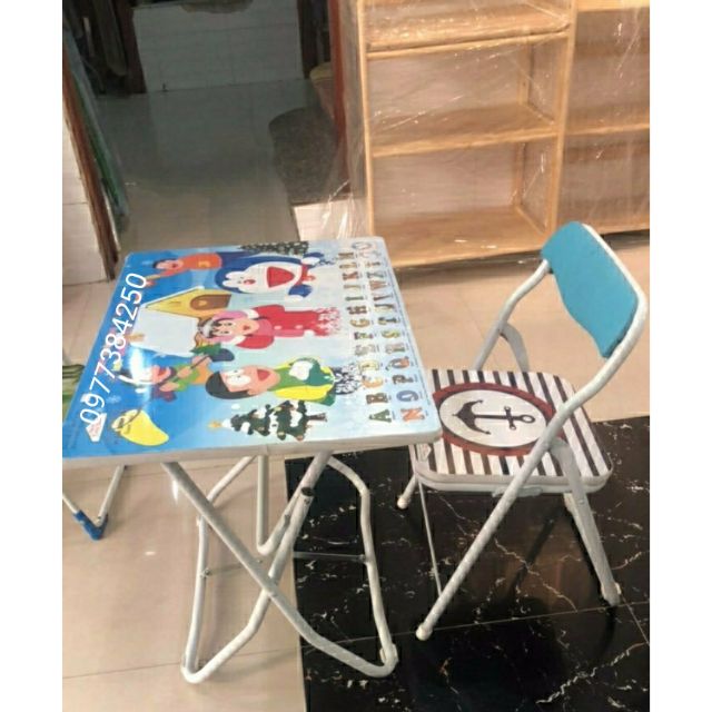 Bộ bàn ghế trẻ em xếp gọn phù hợp bé 3 - 10 tuổi 47wood | BigBuy360 - bigbuy360.vn