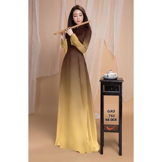 Vải áo dài màu ombre