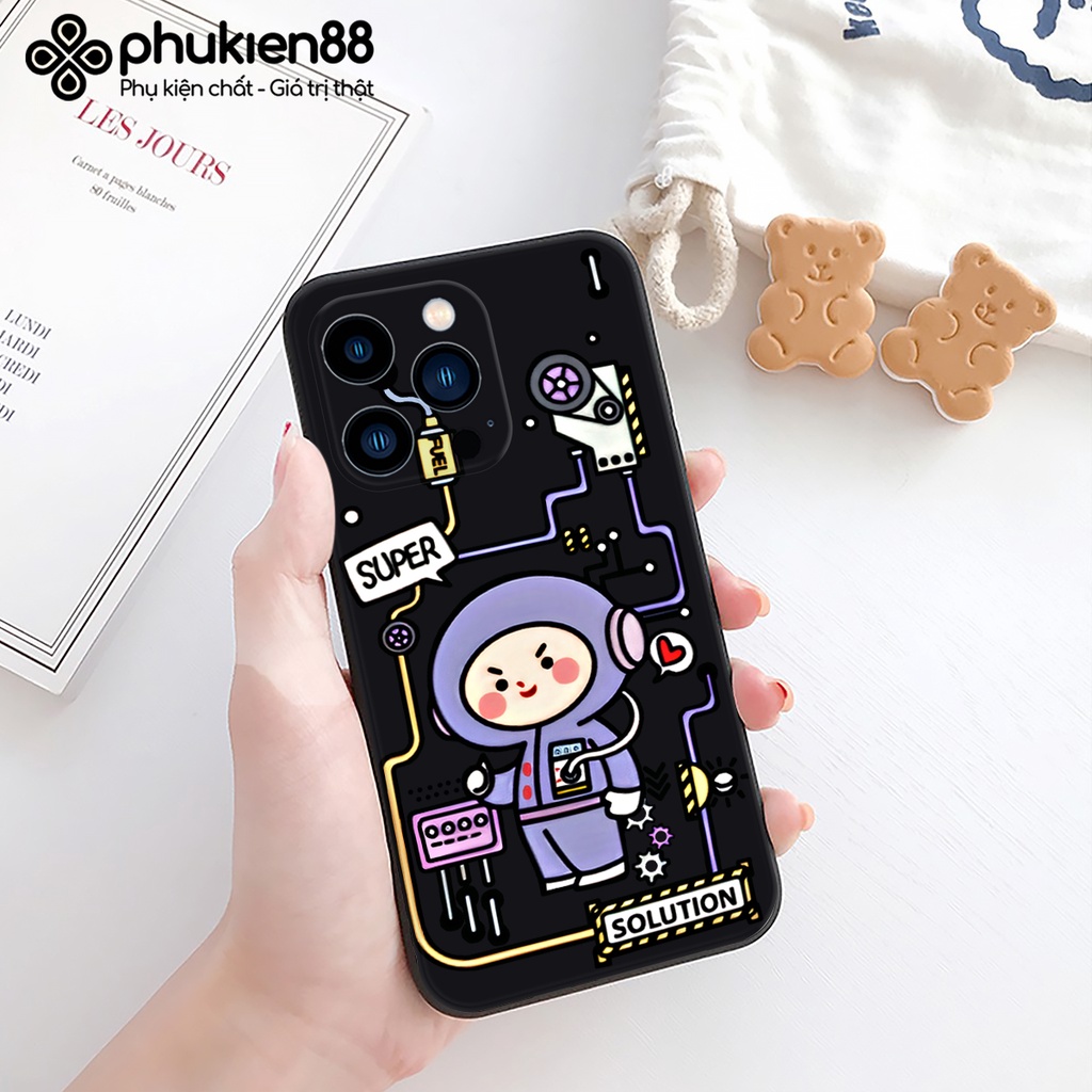 Ốp lưng ip Solution vũ trụ cạnh vuông 6/6plus/6s/6splus/7/7plus/8/8plus/x/xr/xs/11/12/13/pro/max/plus/promax