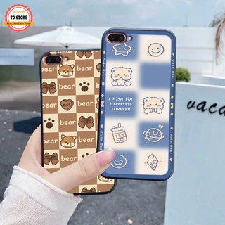 Ốp lưng Oppo A3s, Oppo A1k, Realme C1, Realme C2 in hình gấu tinh nghịch, , ngộ nghĩnh , hình in sắc nét