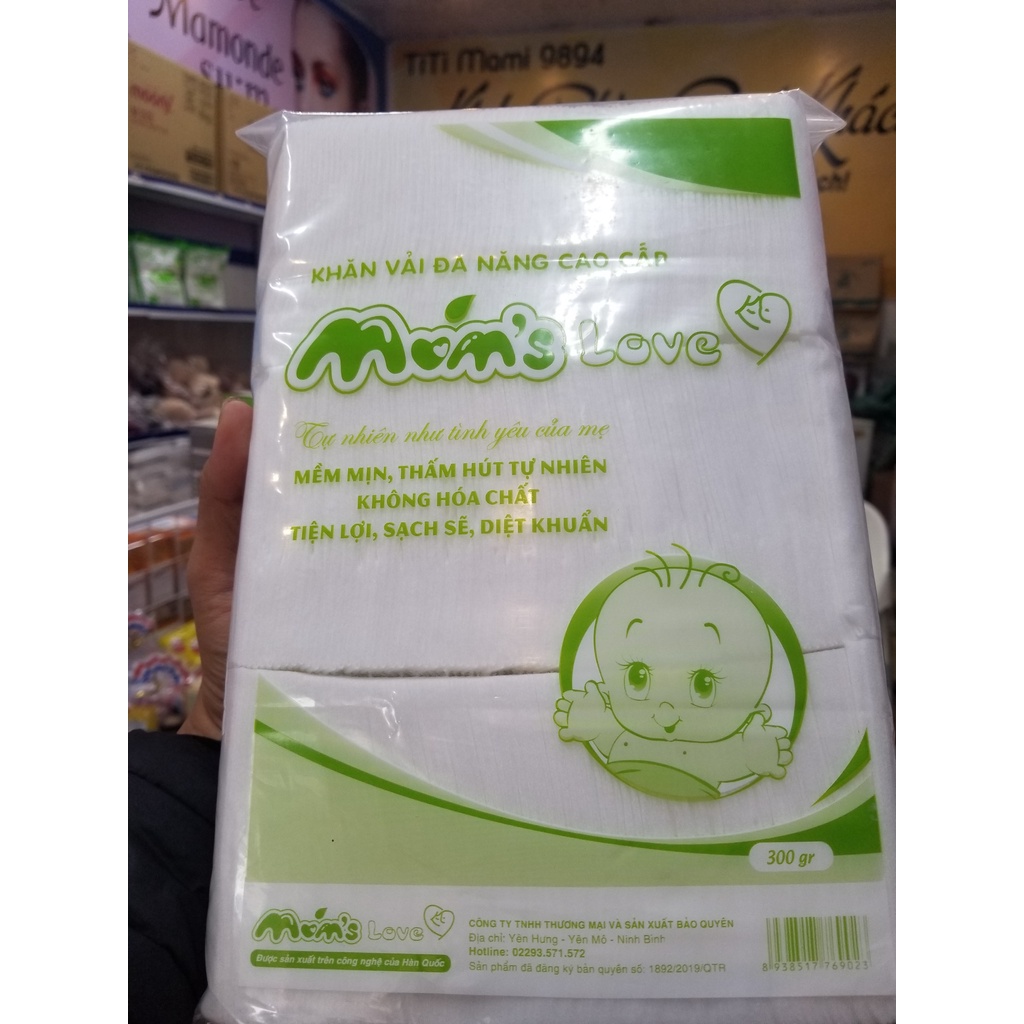 Khăn khô đa năng Mon' Love 600gr - 300gr - Khăn vải Cao Cấp, giấy khô vệ sinh cho bé