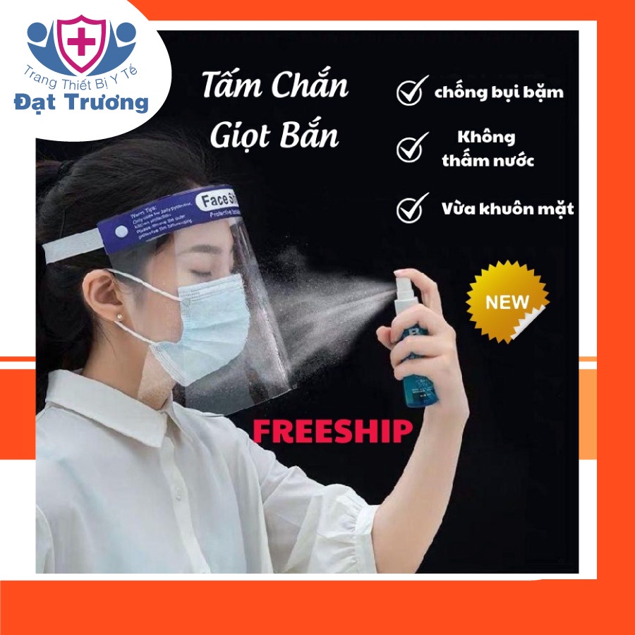 Kính chống giọt bắn kính bảo hộ Face Shield trong suốt an toàn không mờ hàng chính hãng