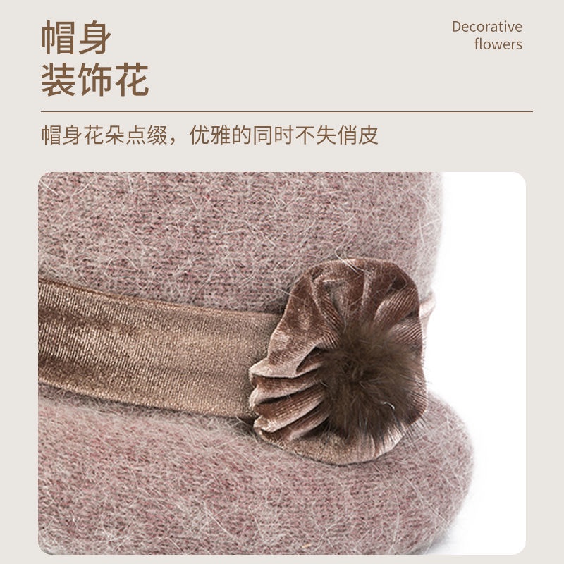 Mũ Len Giữ Ấm Mùa Đông Thời Trang Cho Phụ Nữ Trung Niên