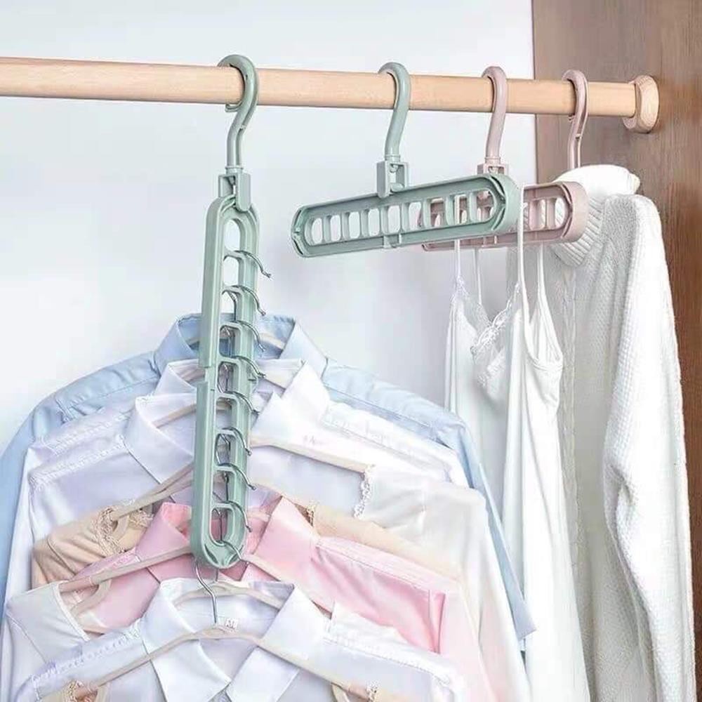 MÓC TREO QUẦN ÁO 9 LỖ BẰNG NHỰA CHẤT LƯỢNG CAO GIÁ TỐT