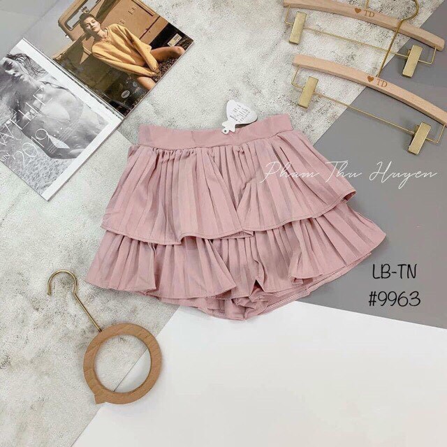 Chân váy nữ ngắn,chân váy xòe 2 tầng dập xếp ly quảng châu CV307,chân váy đen | BigBuy360 - bigbuy360.vn