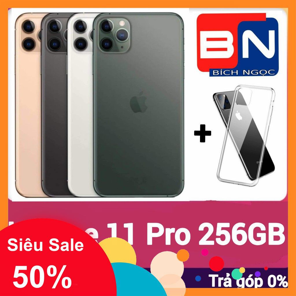 Điện thoại Apple iPhone 11 Pro bản 256GB + ốp lưng bảo vệ - Hàng mới 100% chưa kích hoạt