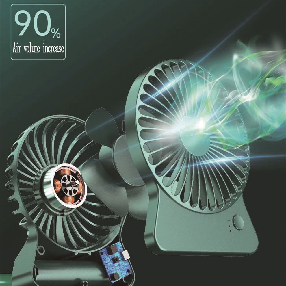 Quạt mini để bàn sạc USB không gây tiếng ồn tùy chọn màu sắc