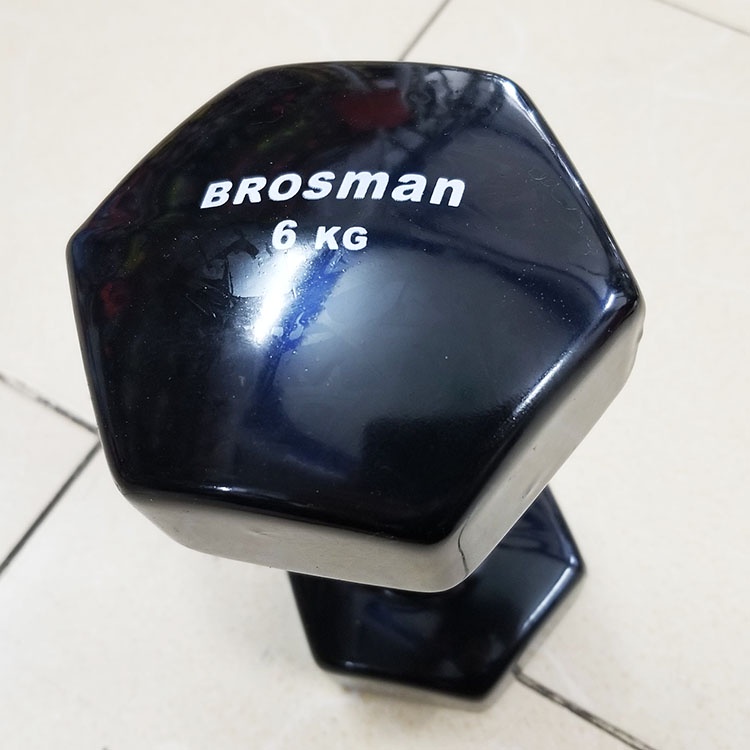 Tạ tay cao cấp 6kg - Tạ bọc cao su loại 6kg 1 chiếc