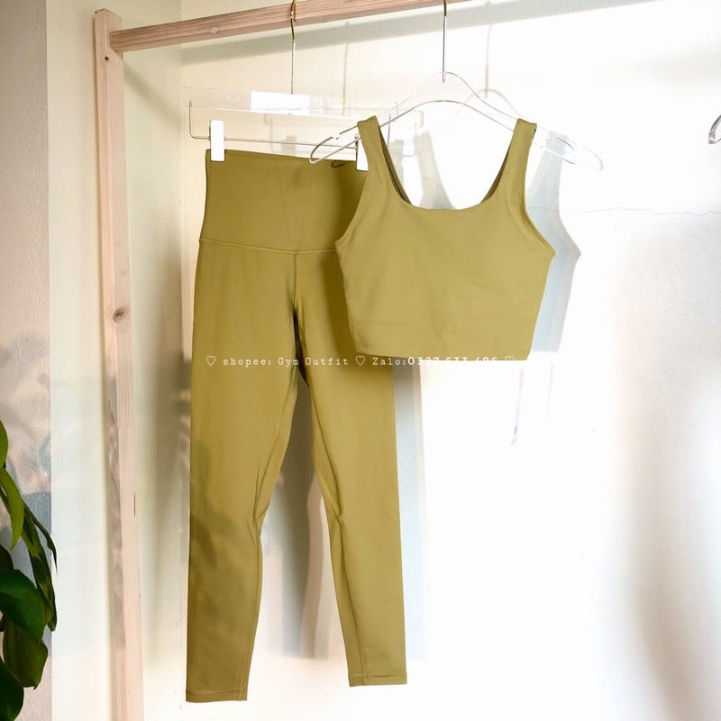 Bộ Tập Lululemon - Đồ tập Gym - YoGa Cao Cấp Màu Vàng Turmeric