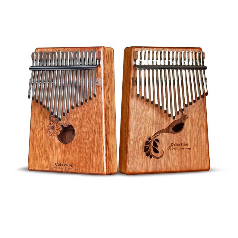 [Mẫu mới] Đàn kalimba 17 phím hoa hồng Anh Quốc Tặng búa chỉnh âm