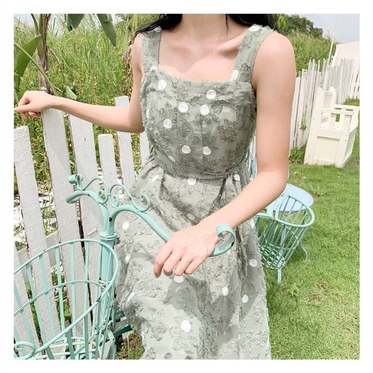 AMOI Đầm Chiffon Hai Dây Phong Cách Cổ Điển Thời Trang Đi Biển Dành Cho Nữ 2022