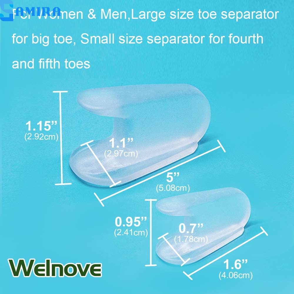 2 Dụng cụ silicon tách ngón chân duối thẳng ngón chân bị vẹo siêu bền SA17