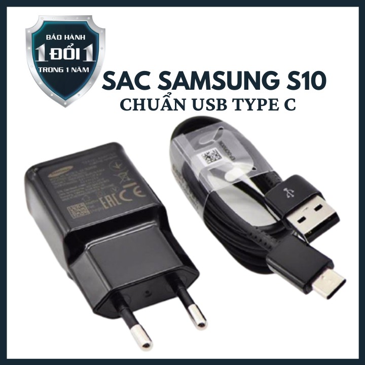 (BH 1 Đổi 1) Bộ cáp sạc nhanh Samsung Galaxy S10 chính hãng chuẩn Type C