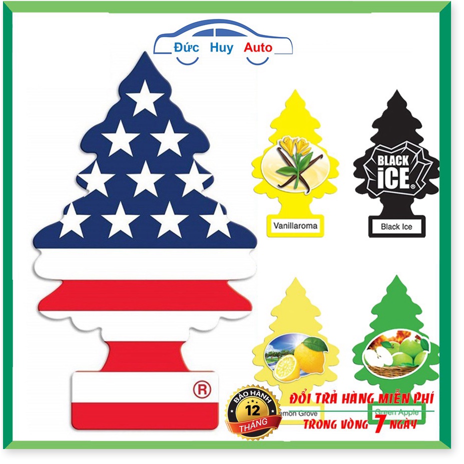 Cây Thông Thơm - Lá Thông Thơm Little Trees - Treo Xe Ô Tô, Tủ Quần Áo - Thay Thế Nước Hoa, Tinh Dầu Treo Xe Ô Tô