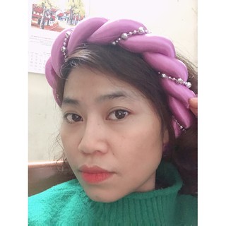 Mấn đội đầu xoắn kép chuỗi hạt châu nhân tạo