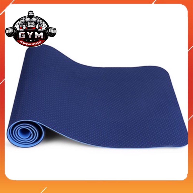 Thảm tập YOGA, GYM cao su non TPE 2 lớp chống trượt tập thể dục tại nhà 6mm - 8mm hàng chính hãng TYG-0909