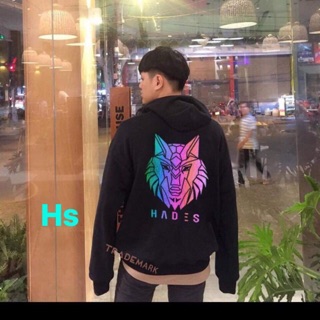 Áo hodie HA sói phản quang bảy màu HS06
