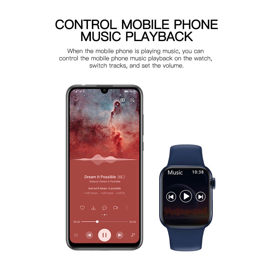 M16 Plus Smart Watch 1.75 Inch Two-Button Design Password Custom Wallpaper Music Play Smartwatches For IOS Android