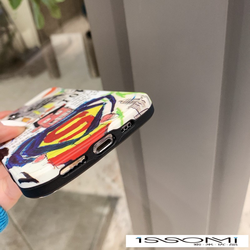 Ốp Điện Thoại Mềm In Hình Siêu Nhân Graffiti Cho Iphone 12 Pro Max 11 X Xs Xr 7p