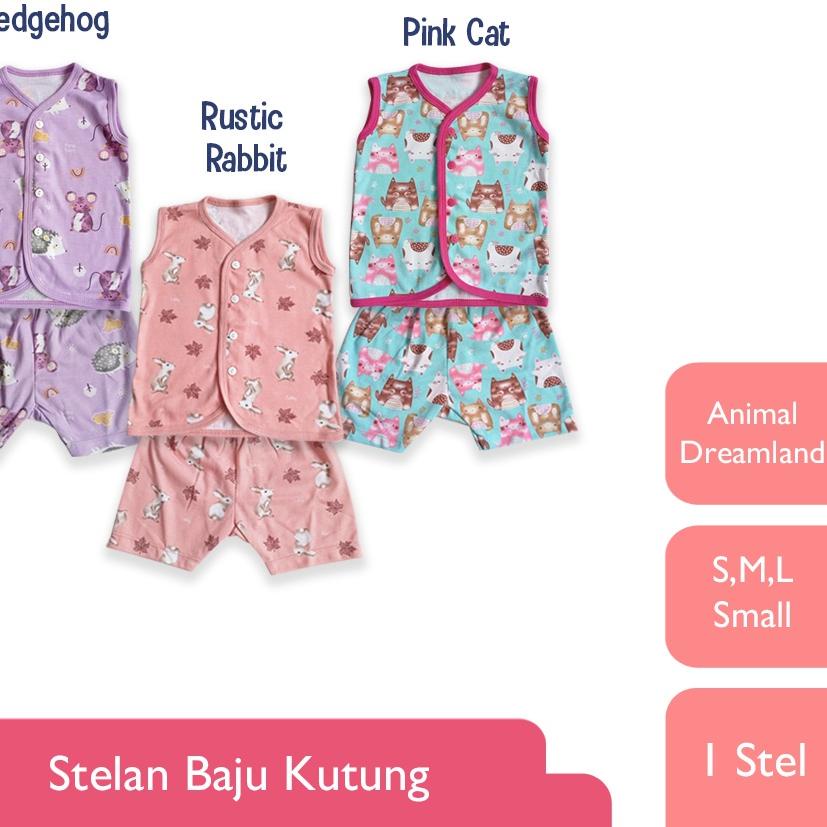 ✩ Libby Little Child Kutung Bộ Quần Áo Sơ Mi Họa Tiết Động Vật Dreamland (1 Lít) ✴