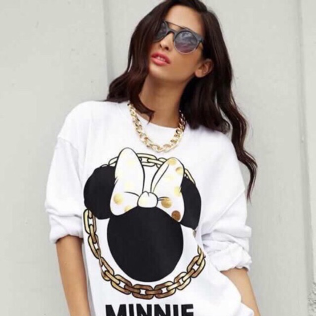 Áo nỉ Mickey trắng