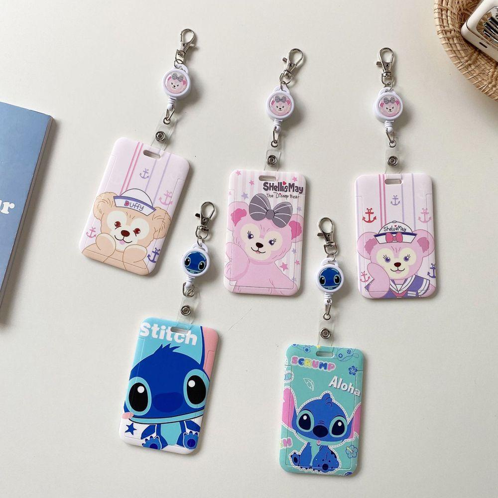 EXPEN Ví Đựng Thẻ ID / Thẻ Ngân Hàng Hình Gấu Duffy Stitch Có Khóa Thu Gọn Tiện Dụng